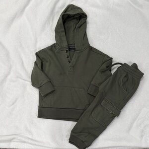 Little Bipsy Dark Green Kids Jogger Set